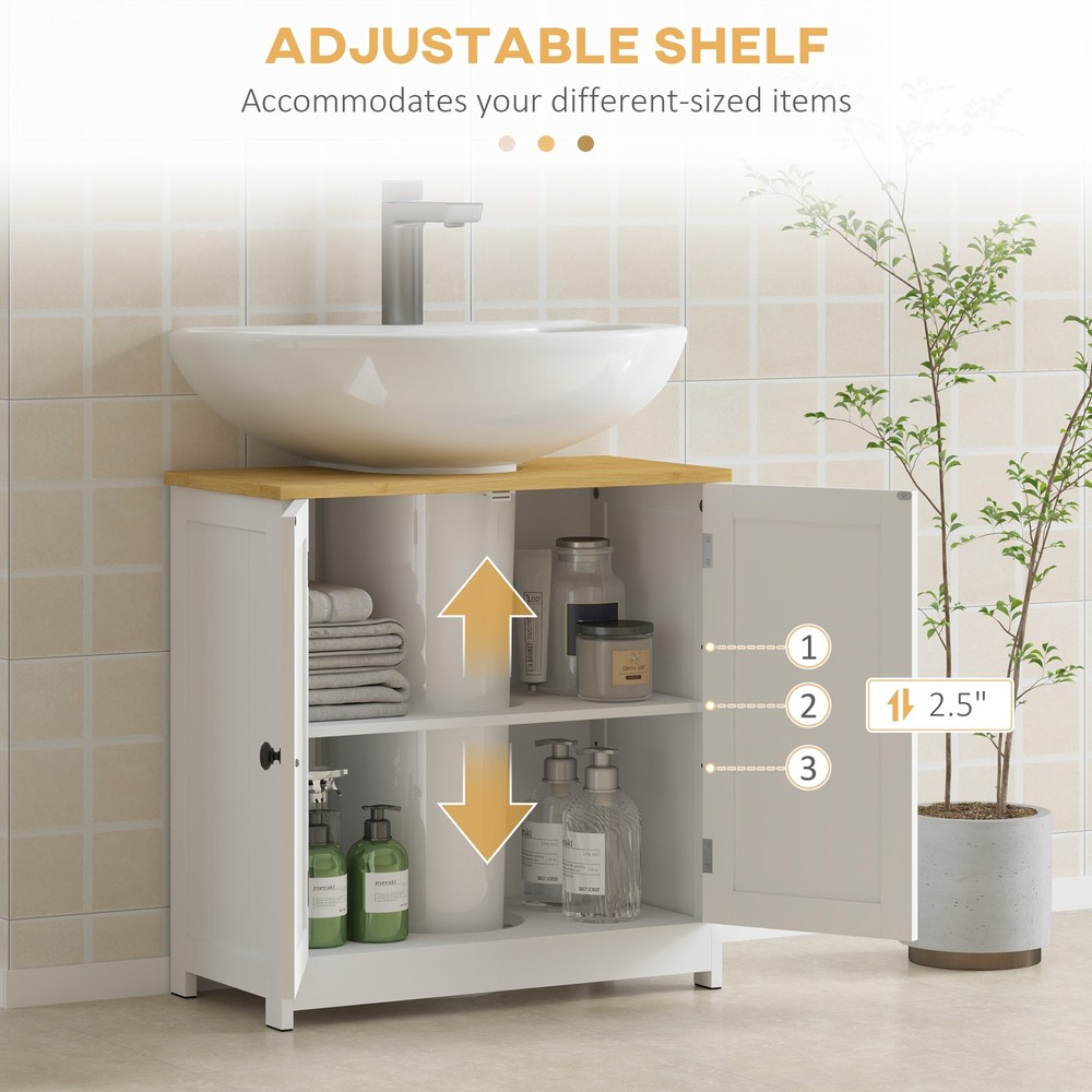 Bathroom Vanity, Under Sink Cabinet, White