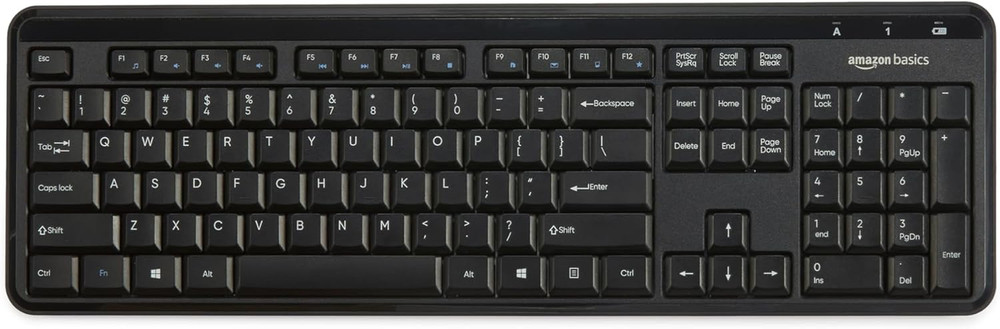 2.4Ghz Wireless Keyboard and Mouse Combo Set, Quiet and Compact US Layout, Plug