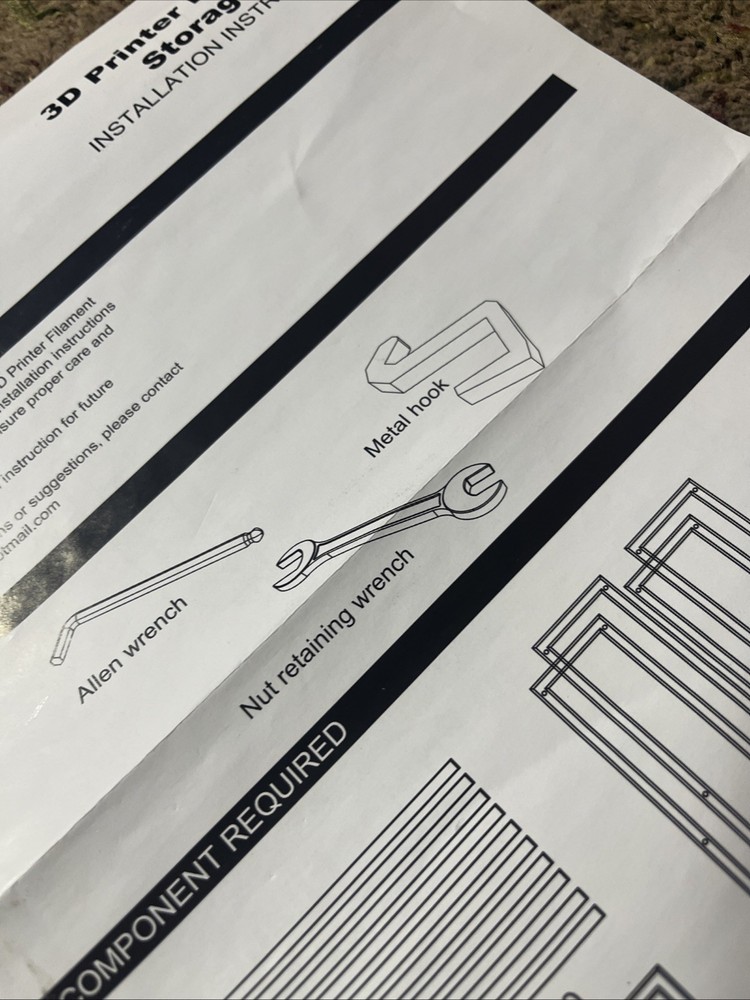 3D Printer Filament Storage Rack, 5-Tier