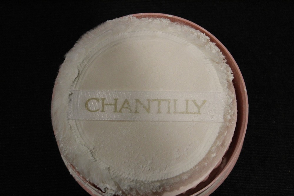 Vintage Chantilly Dusting Powder Weight 8.1 Oz. Open Container