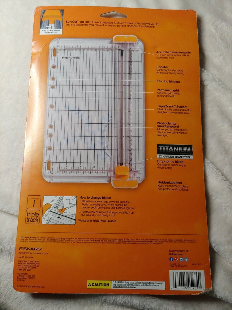 Fiskars Card Making Paper Trimmer 9" Portable New