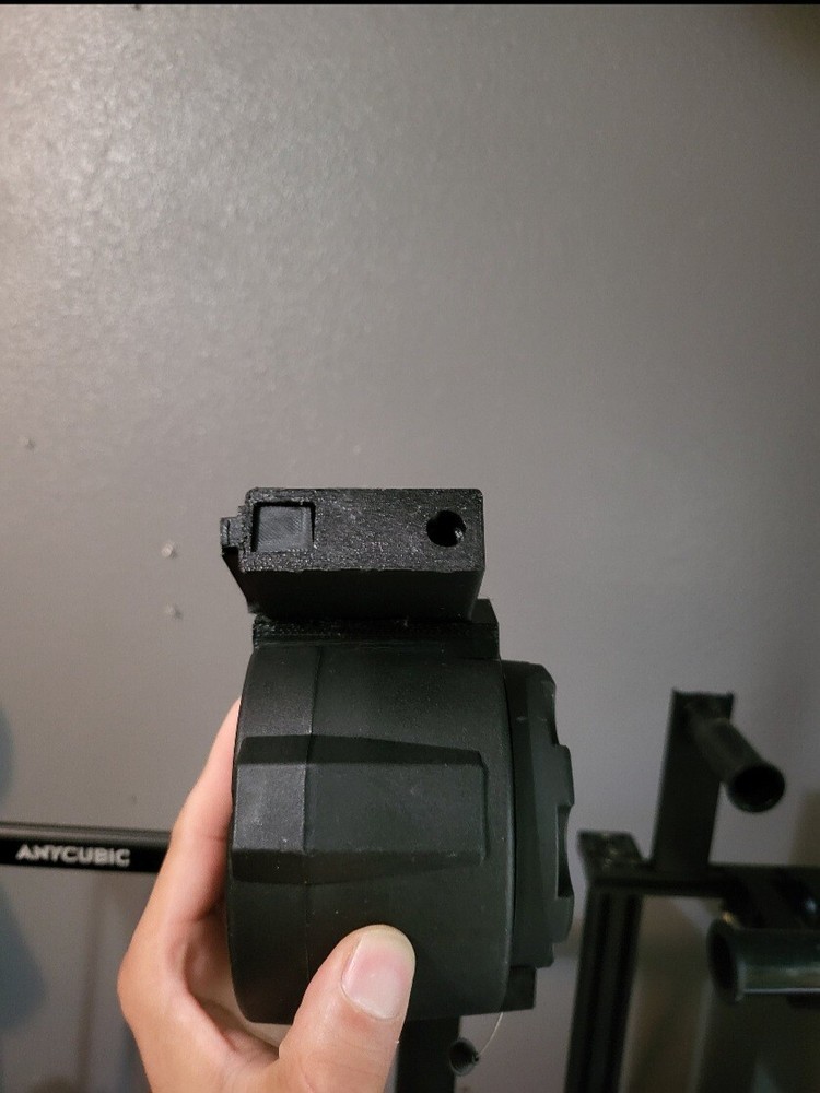 airsoft m249 angel custom drum adapter