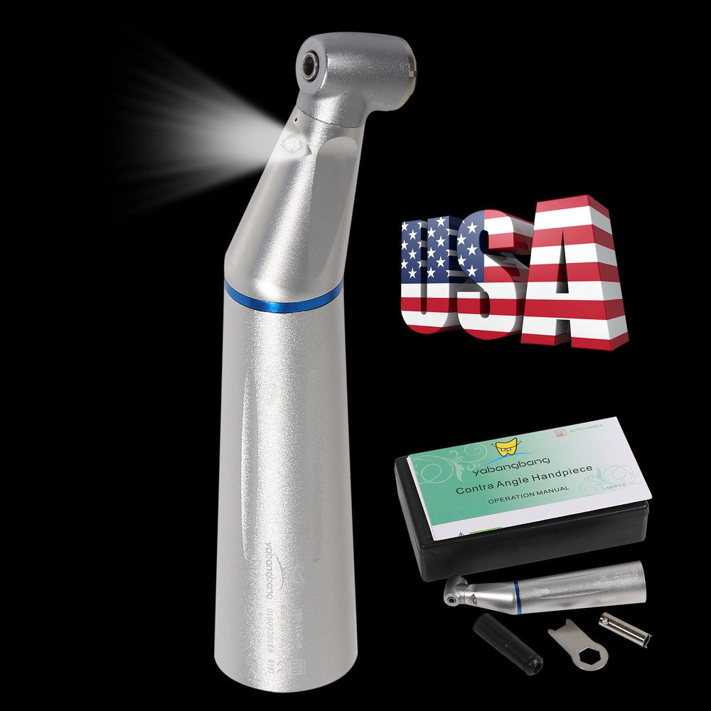 Dental Internal Low Speed Contra Angle Handpiece LED E-generator Push Button By