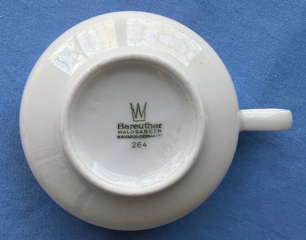 FIVE Bareuther Bavaria Red Hearts Low Coffee Cups