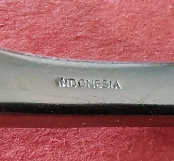 4pc Oneida 18/10 MELODIA Stainless SERVING FORK Pierced & Solid TABLE SPOONS