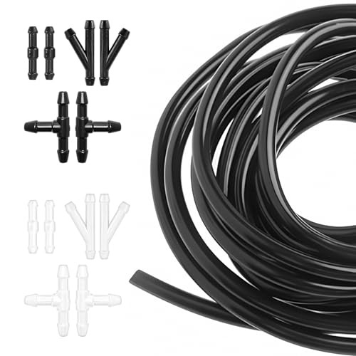 4 Meter Universal Windshield Washer Hose Kit with 12 Connectors, Flexible