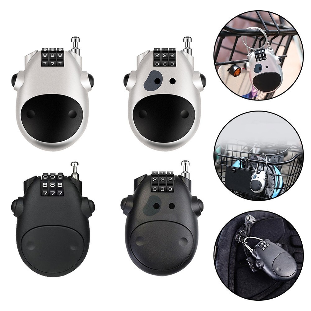 User Friendly Retractable Lock for Secure Helmet and Valuables Protection