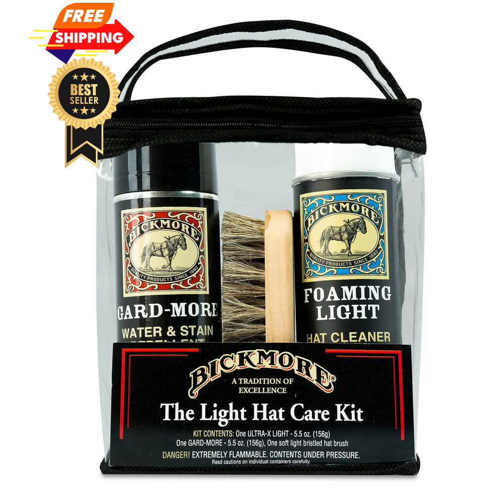 Bickmore Foaming Light Hat Cleaner Kit - Remove Dirt, Foaming, Hats