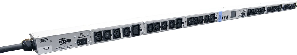 BayTech MMP17 Rack PDU Metered Single Phase Zero U 24A 230V 24x C13 6x C19