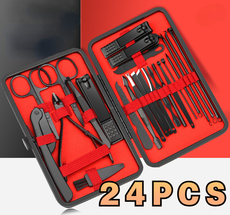 New Manicure Pedicure Set Finger Toe Nail Clippers Scissors Grooming Kit