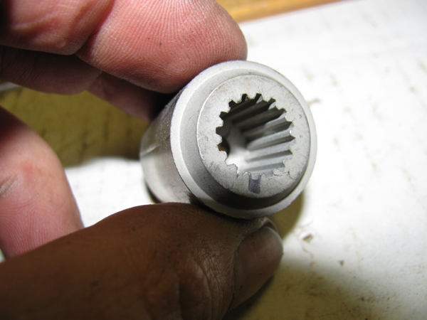 spline coupling coupler reducer 1/2 16 to 5/8 14