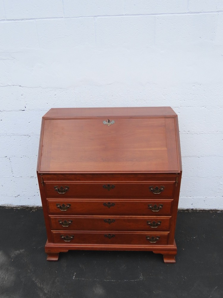 Maddox 1940s Solid Cherry Large Secretary Desk 6393
