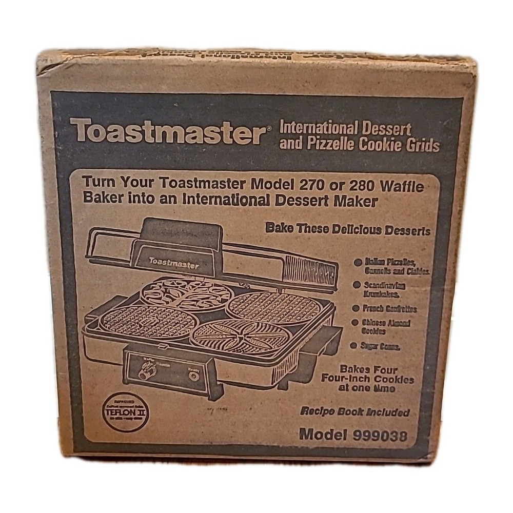 Toastmaster Replacement Waffle Plates Decorative Patterns Reversible #999038