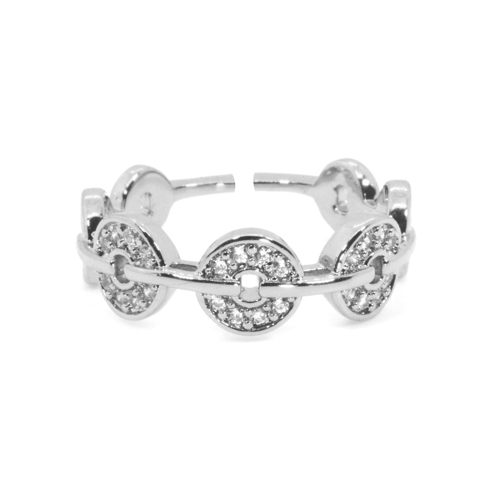 Maya J CZ Circle Ring, White