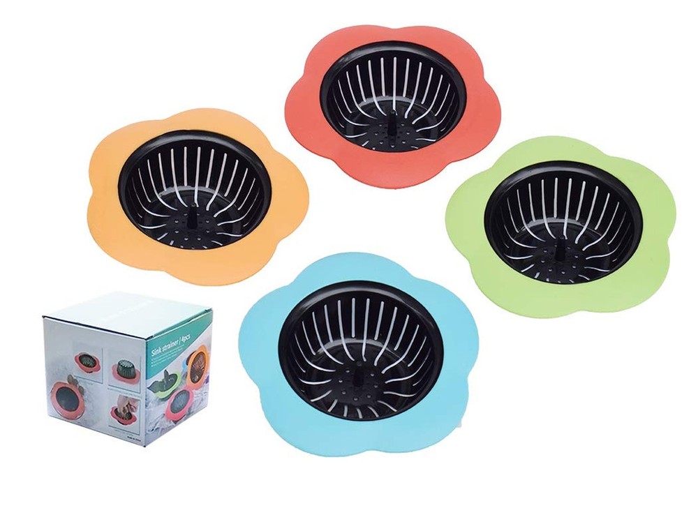 Kitchen Sink Strainer 4 Pack, Pouring strainers，Drain FilterLarge Wide Ri