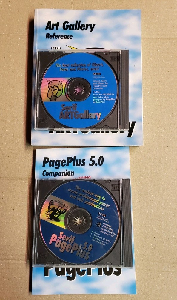 Serif Software Pageplus 5.0 CD & Art Gallery CD For Windows 95 W/Instructions