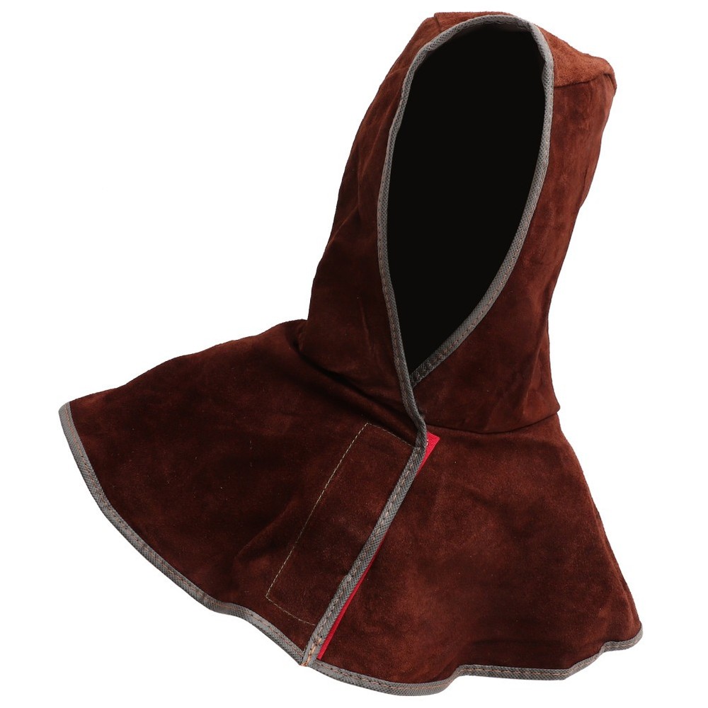 Welding Protective Cap Cowhide Hood with Neck Drape for Work