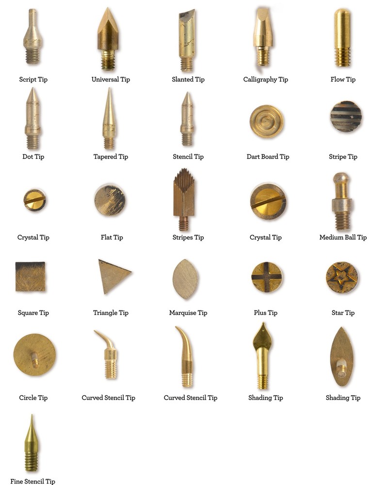Decorative Wood Burning Tool Tip Set 26 Pieces
