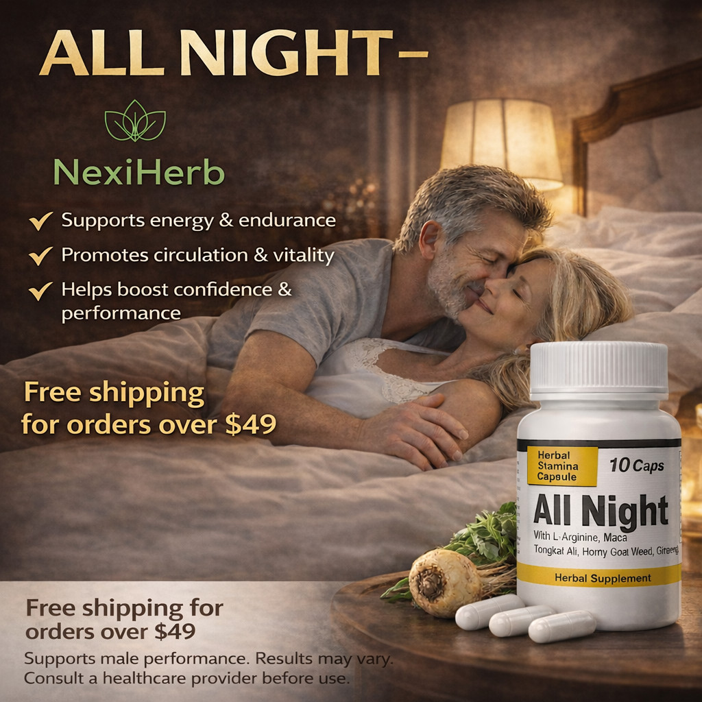 NexiHerb All Night – Men’s Dietary Supplement – Energy & Vitality – 10 Capsules