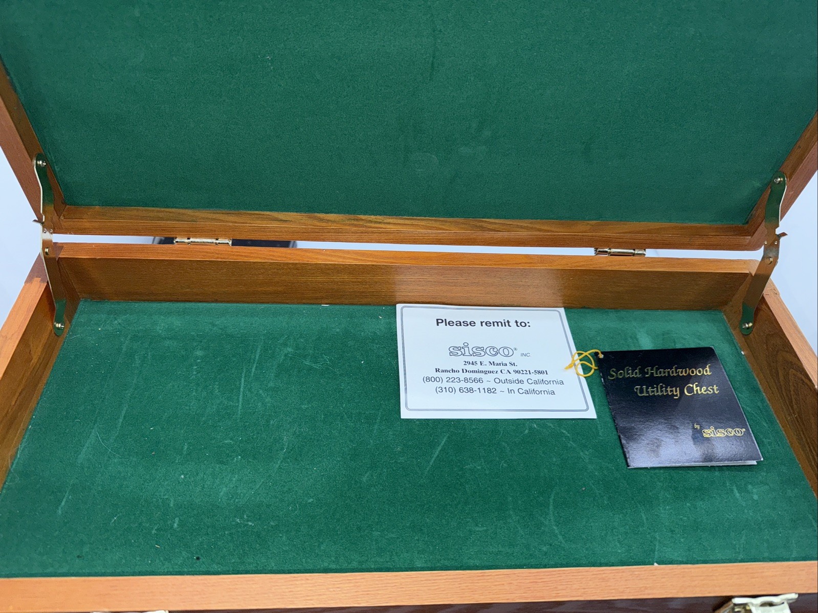 VINTAGE SISCO OAK HARDWOOD UTILITY CHEST JEWELERS COLLECTORS MACHINISTS