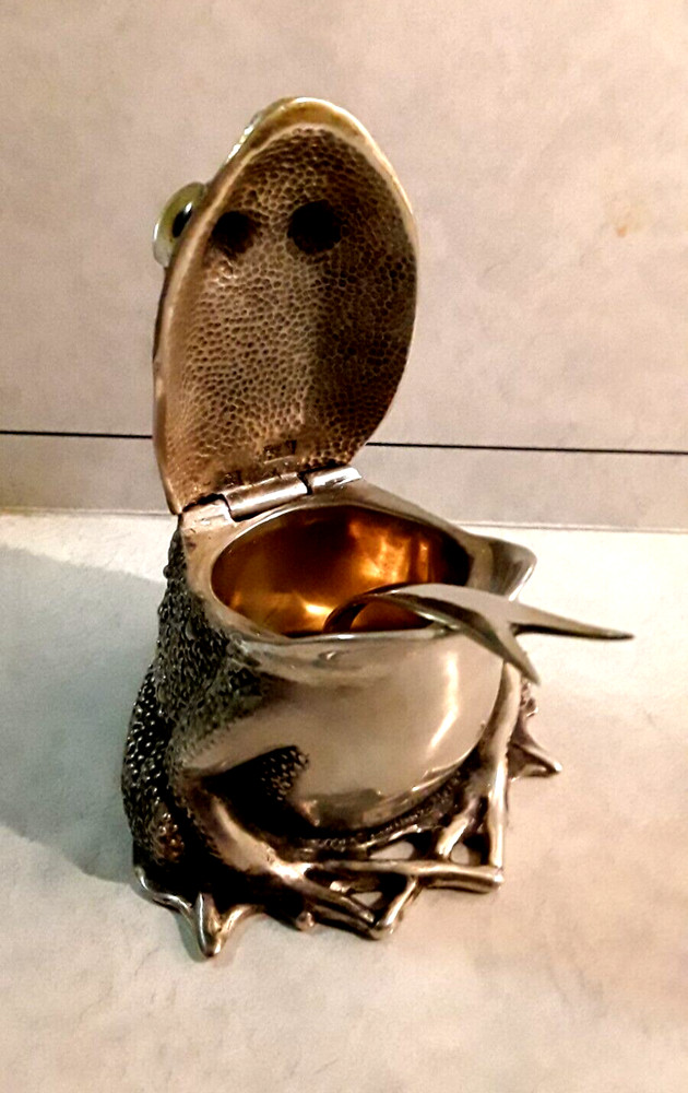 Antique Khlebnikov Silver Mustard Container.