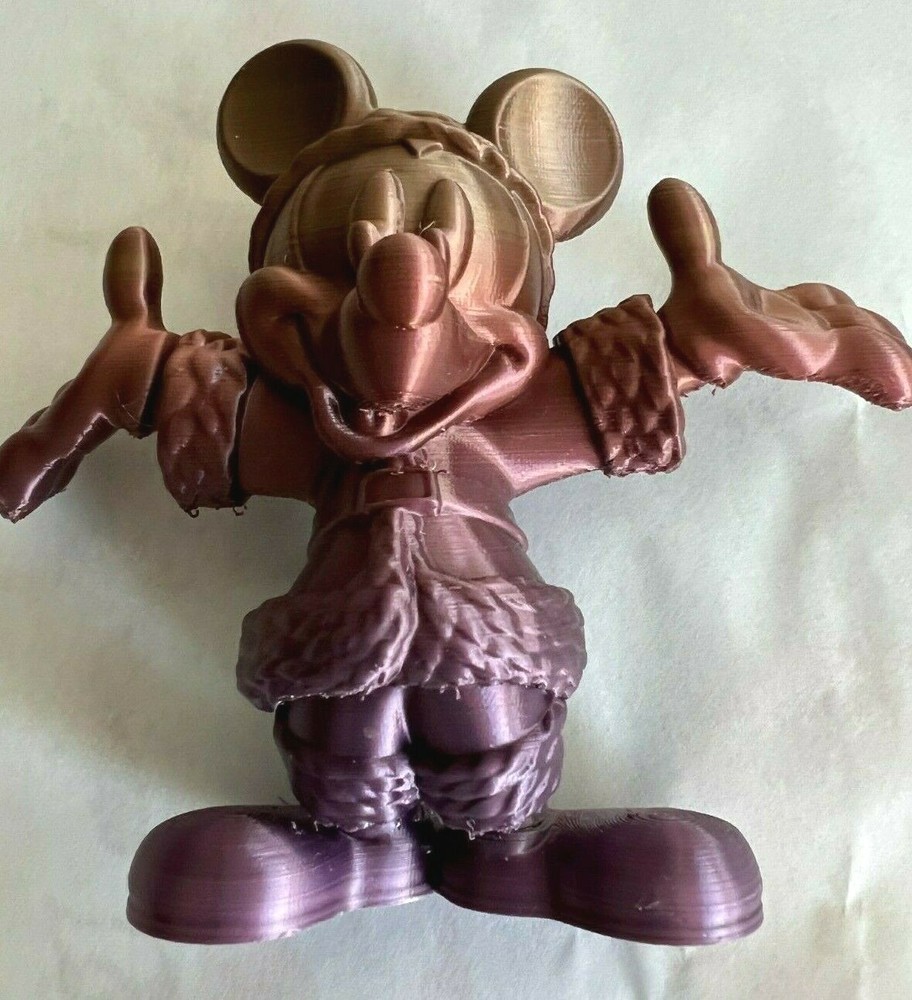 3D Mickey Mouse ~ MADE from PLA  Filament on a 3D Printer ~ GREAT DETAIL ~ 431B