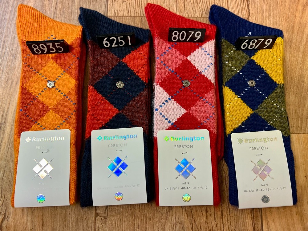 Burlington Mens Preston Argyle Socks
