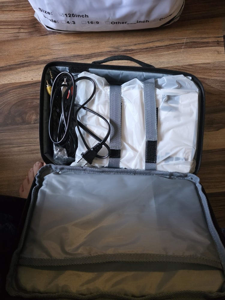 VANKYO Leisure 3W Projector Bundle w/ 120” Screen, Case & Cables”