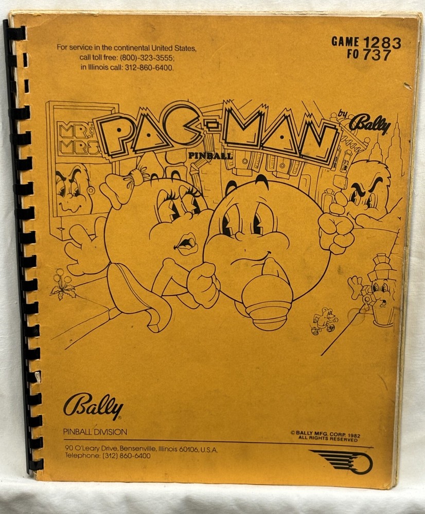 ORIGINAL-BALLY-PAC-MAN-INSTALLATION & OPERATION INSTRUCTIONS