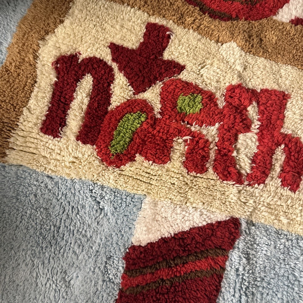 St. Nicholas Square NORTH POLE & CARDINAL SQUARE HOLIDAY BATH RUG Rare Pattern!
