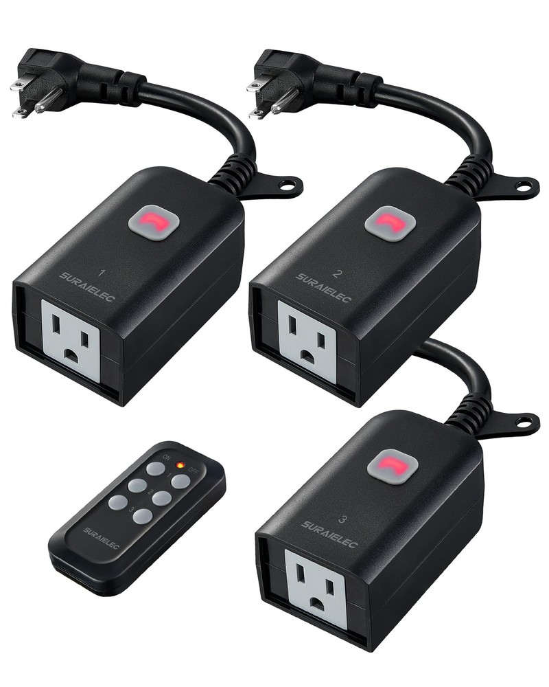 Outdoor Wireless Remote Control Outlet Kit, Waterproof Remote Power Switch, 1...