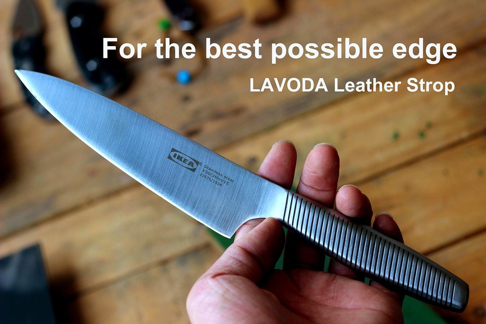 Leather Strop with Polishing Compound Knife Stropping Kit for Sharpening