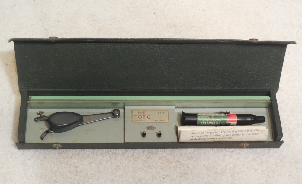 Keuffel & Esser K & E Doric Lettering Set 8915 Drafting Engineering Tool