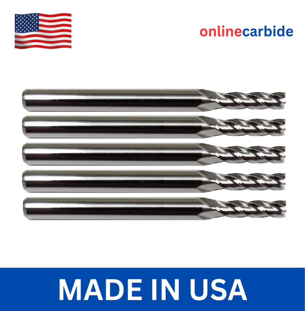 5 PCS 5/32" 4 FLUTE CARBIDE END MILL