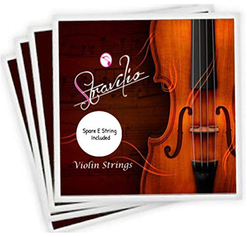 Top Race 4/4 & 3/4 Violin Strings Replacement - Bronze Violin Strings Full Set (