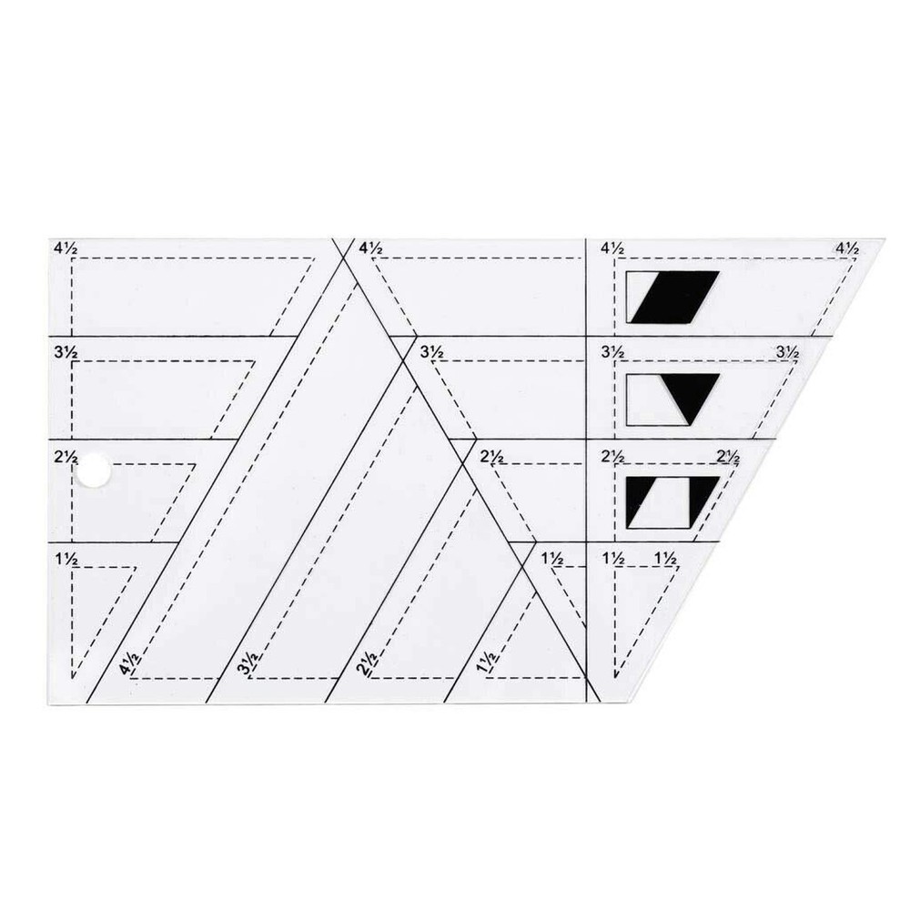 ERIOKK 5Pcs Creative Grids Quilting Templates Set,Drafting Triangles 45 60 De...