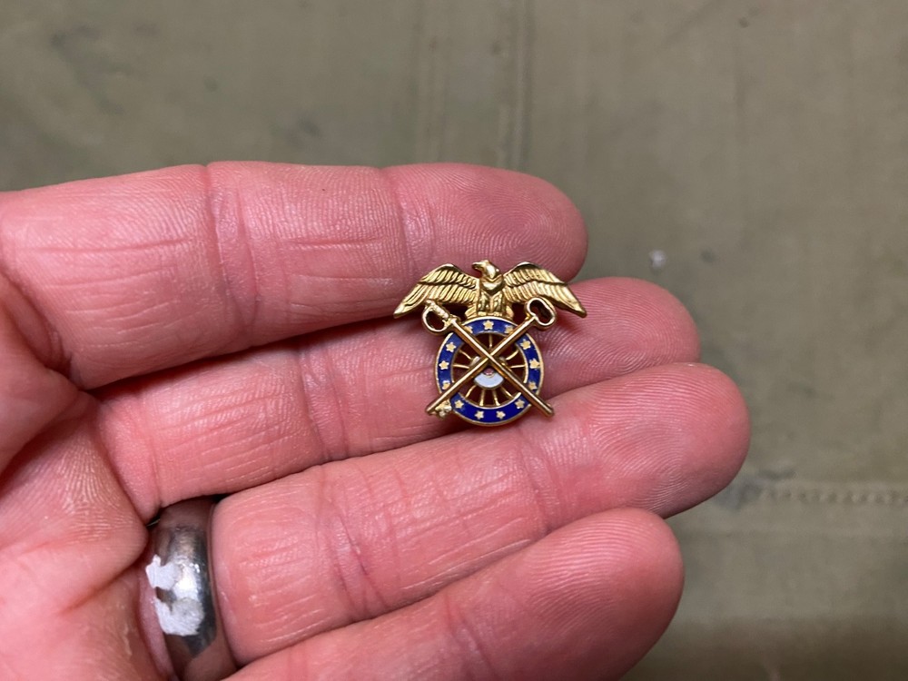 ORIGINAL WWII US ARMY OFFICER QUARTERMASTER CORPS SHIRT CAP COLLAR INSIGNIA