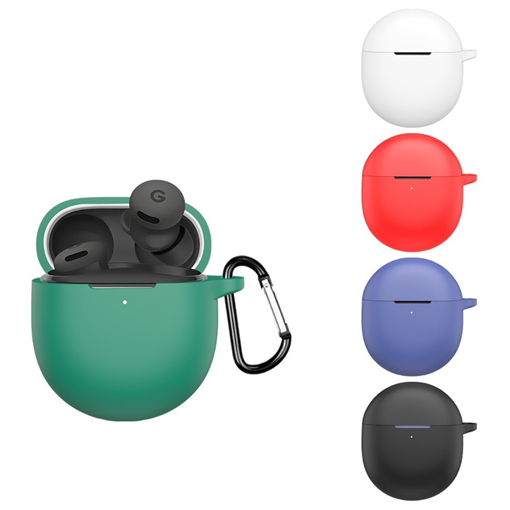 Soft Silicone Case Earbuds Cover Shell With Carabiner for Google Pixel Buds 2A