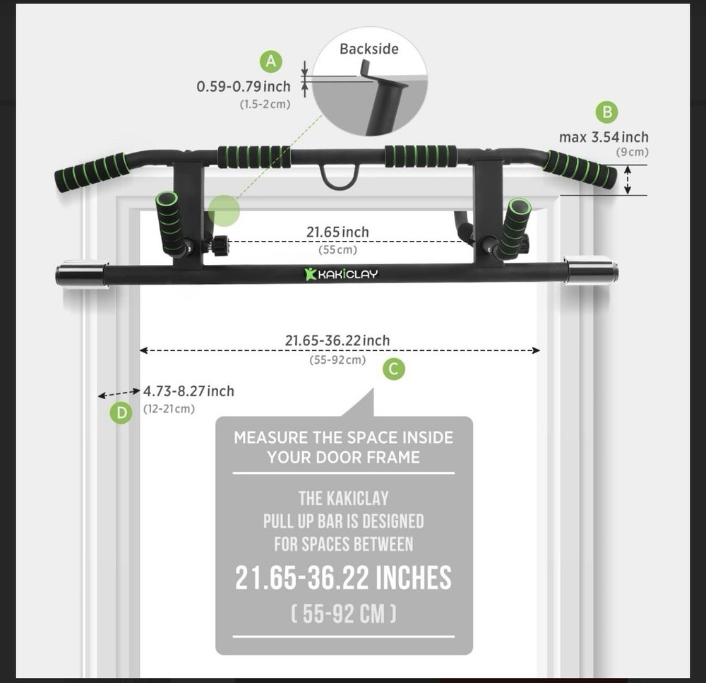 2026 Upgrade Multi-Grip Pull Up Bar with Smart Larger Hooks Technology - USA ...