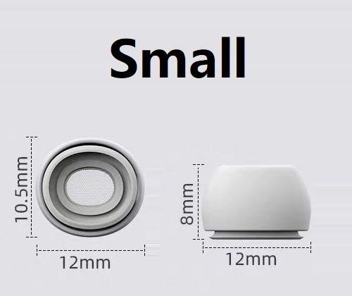 BLLQ Small Size Ear Tips Earbuds Covers Caps Eartips Earpads S, White