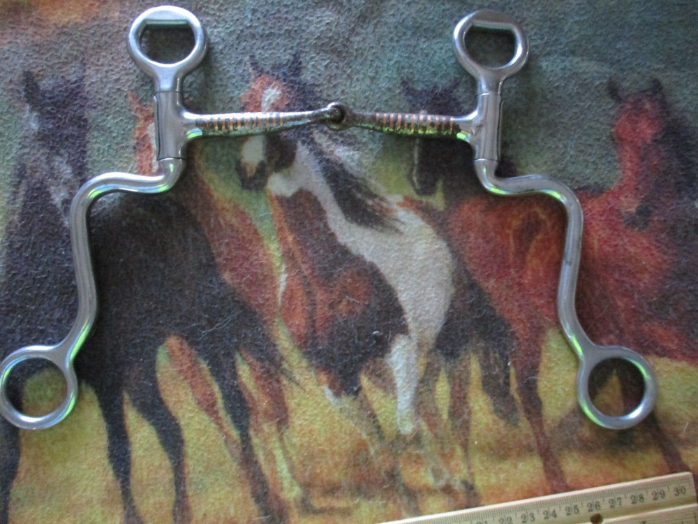 5'' Coronet Silver Mounted QUALITY western copper inlay snaffle show bit