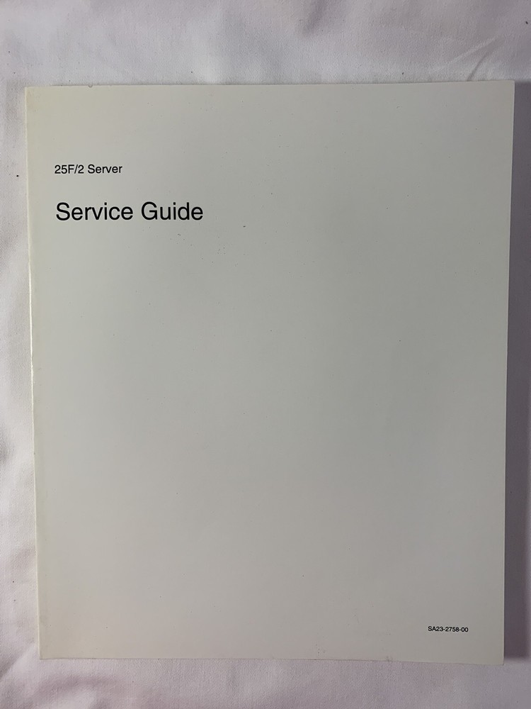 1996 IBM 25F/2 Service Guide