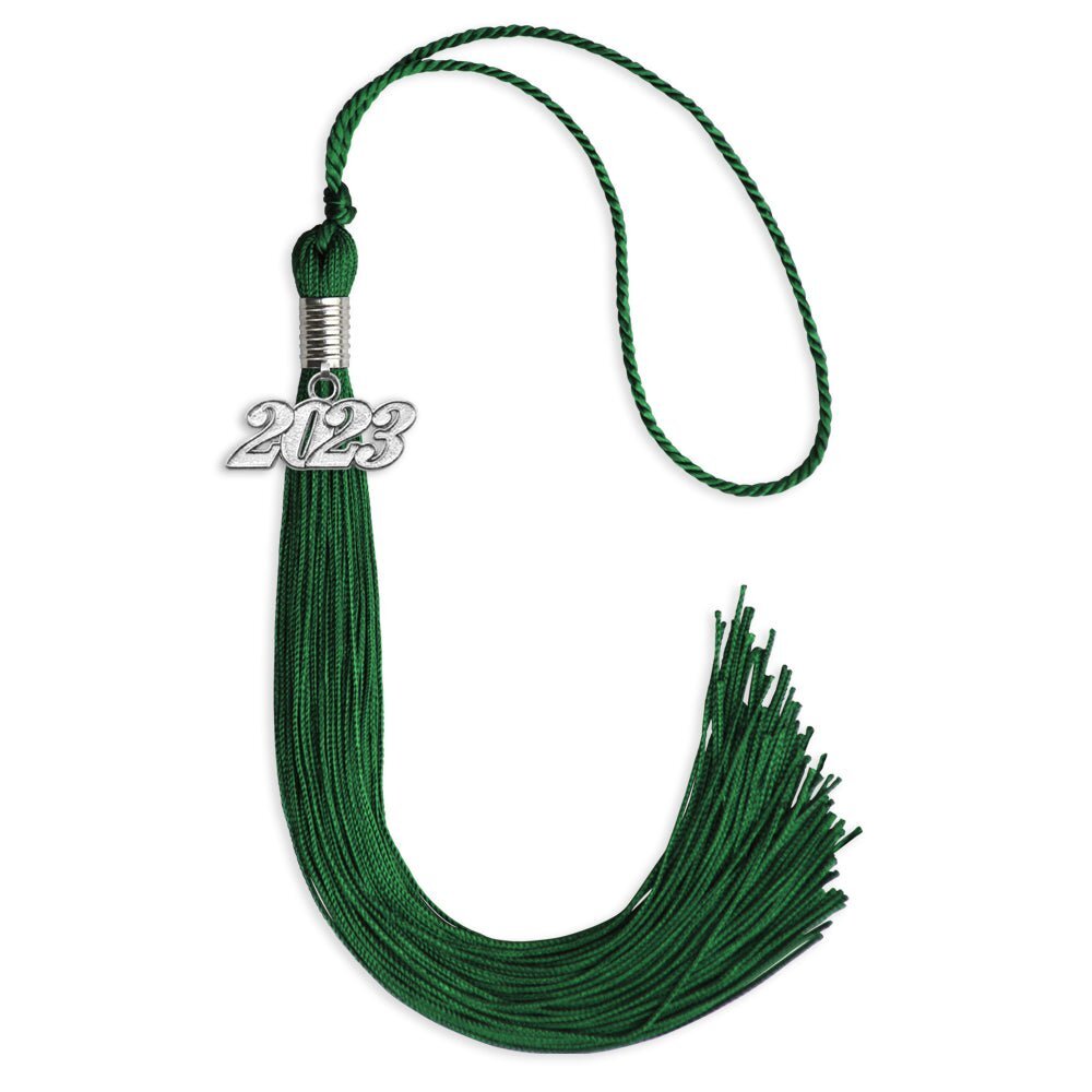 Endea Graduation Green Tassel With Silver Date Drop