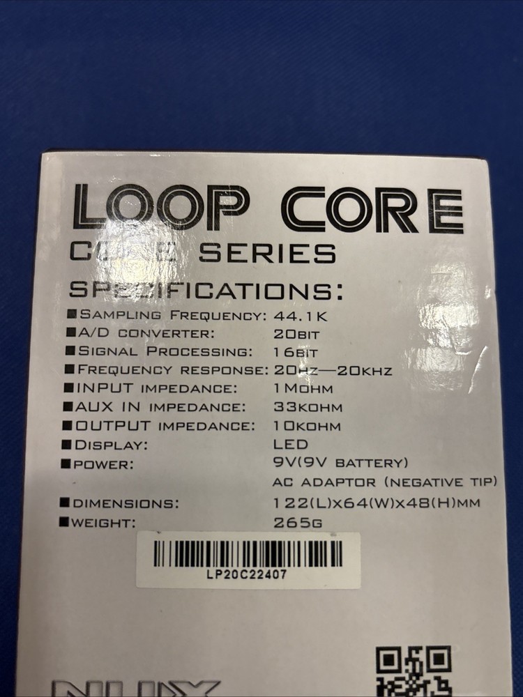 Nux Loop Core Guitar Effect Pedal Looper 6 Hours Recording Time Core Series