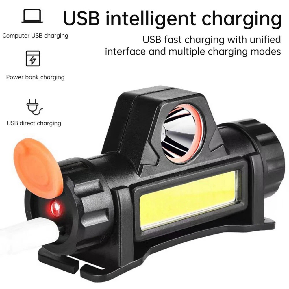 Portable Automatic Dimming Headlight For Welding Helmet USB Charging 2-Pack