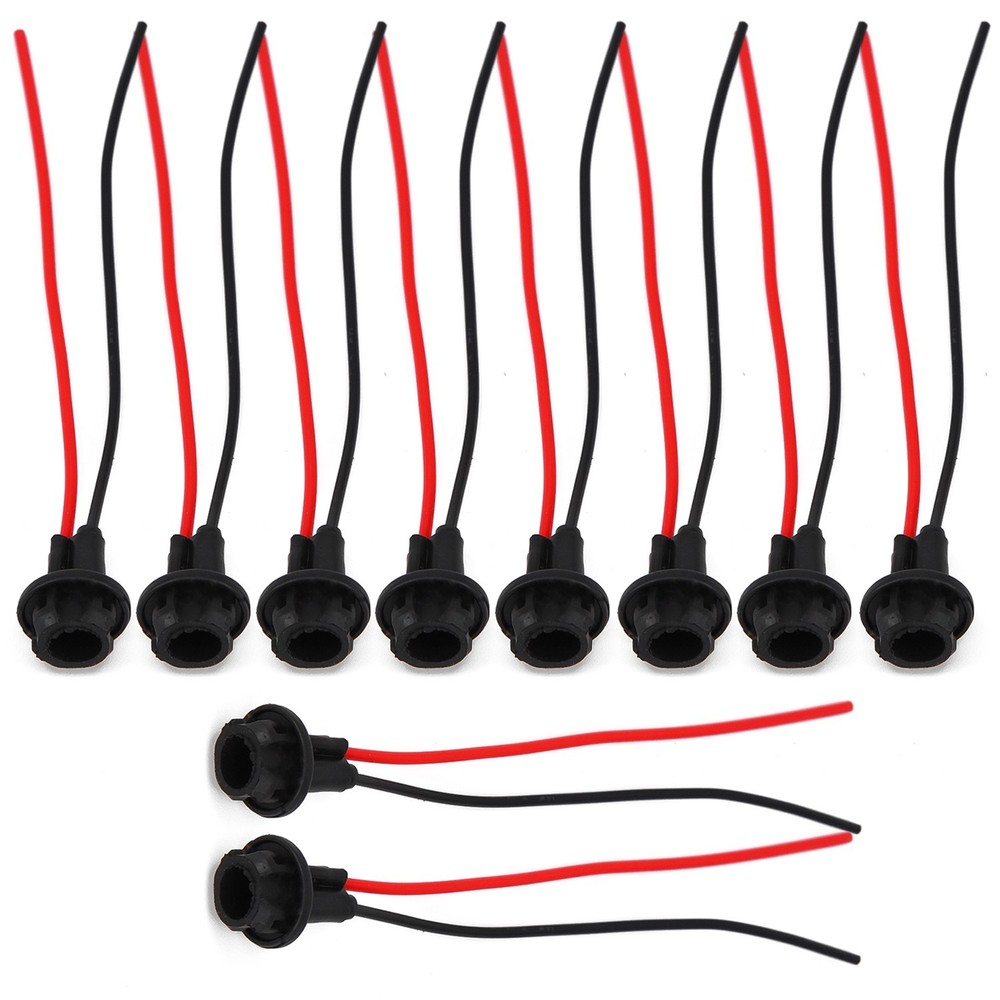 10pcs Wedge Light Base Socket Connector for Car LED Bulbs Installation