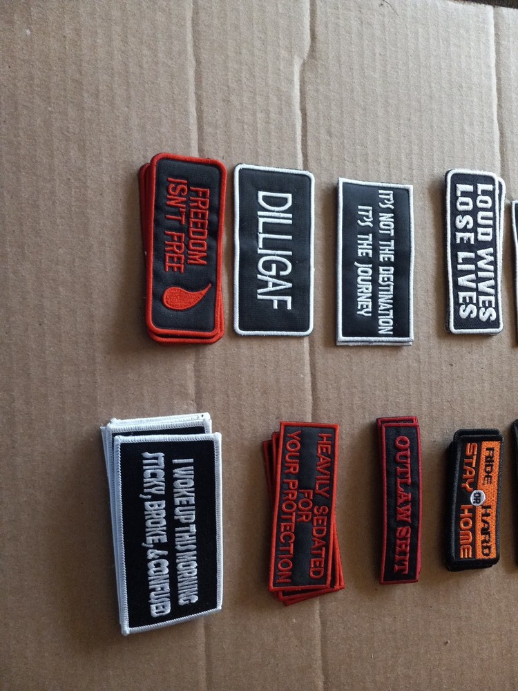 46 Assorted Biker Patches