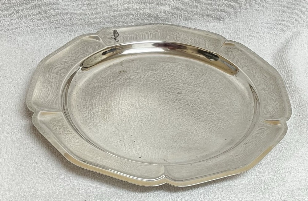 WM Rogers International Silver Co Silverplate Serving Tray 11.5" Decagon Polygon