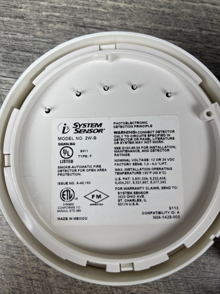 System Sensor i3 2W-B Photoelectric Smoke Detector