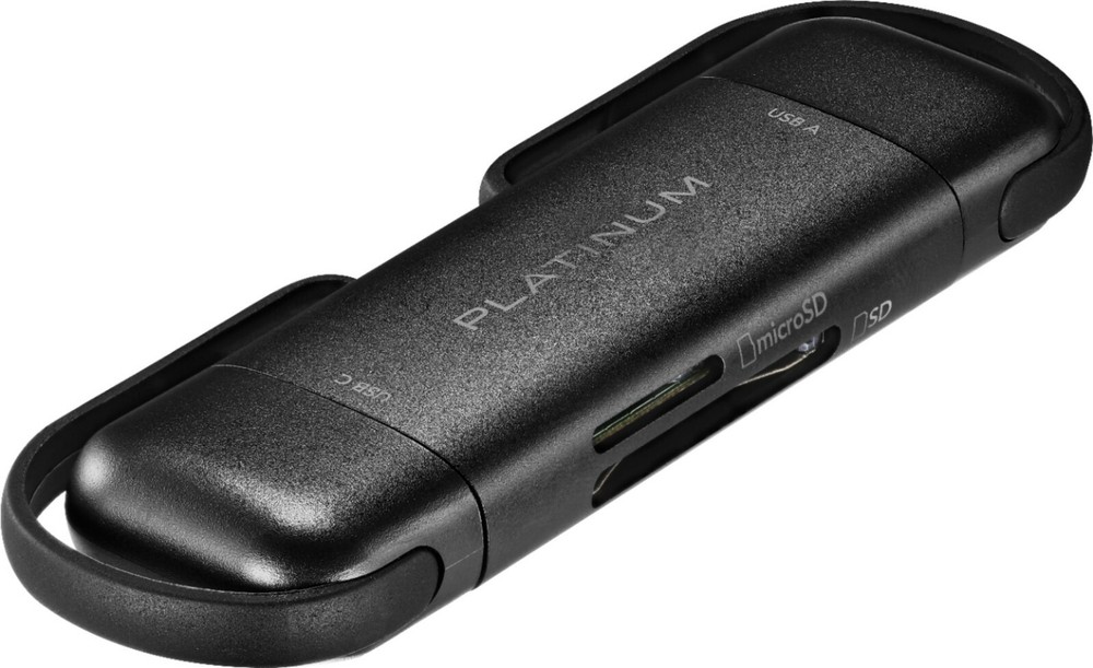 Platinum USB-C/USB 3.2 Memory Card Reader Laptop Mac PC desktop iPhone 15 ios